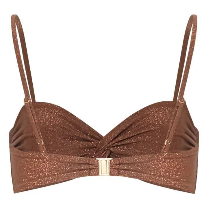 Khaven Haut de Maillot Bianca Métallisé | Chocolat