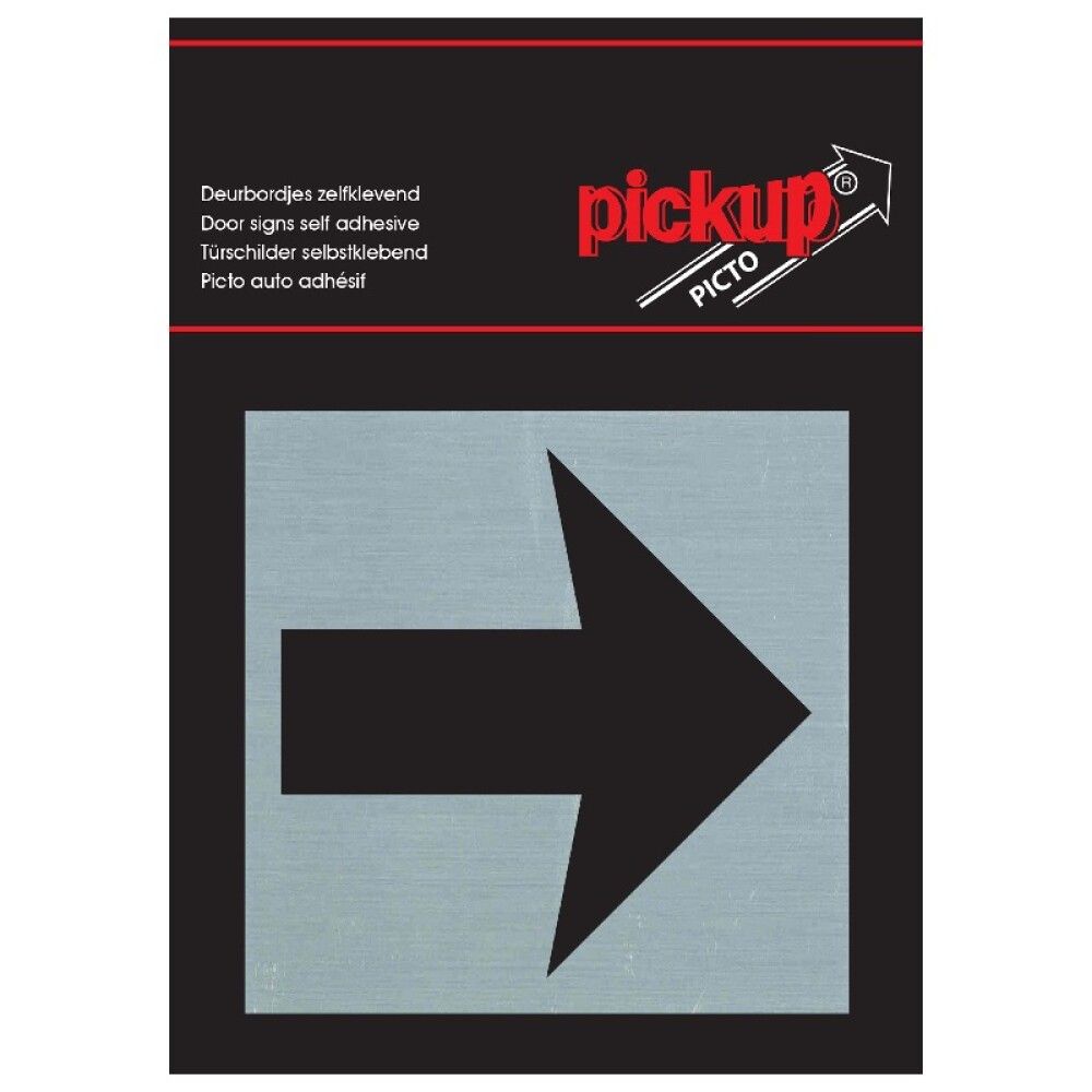 SKILT PICKUP PIL 80X80MM