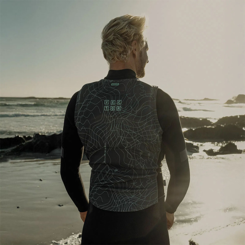 Gilet impact kite vest vector core frontzip gris