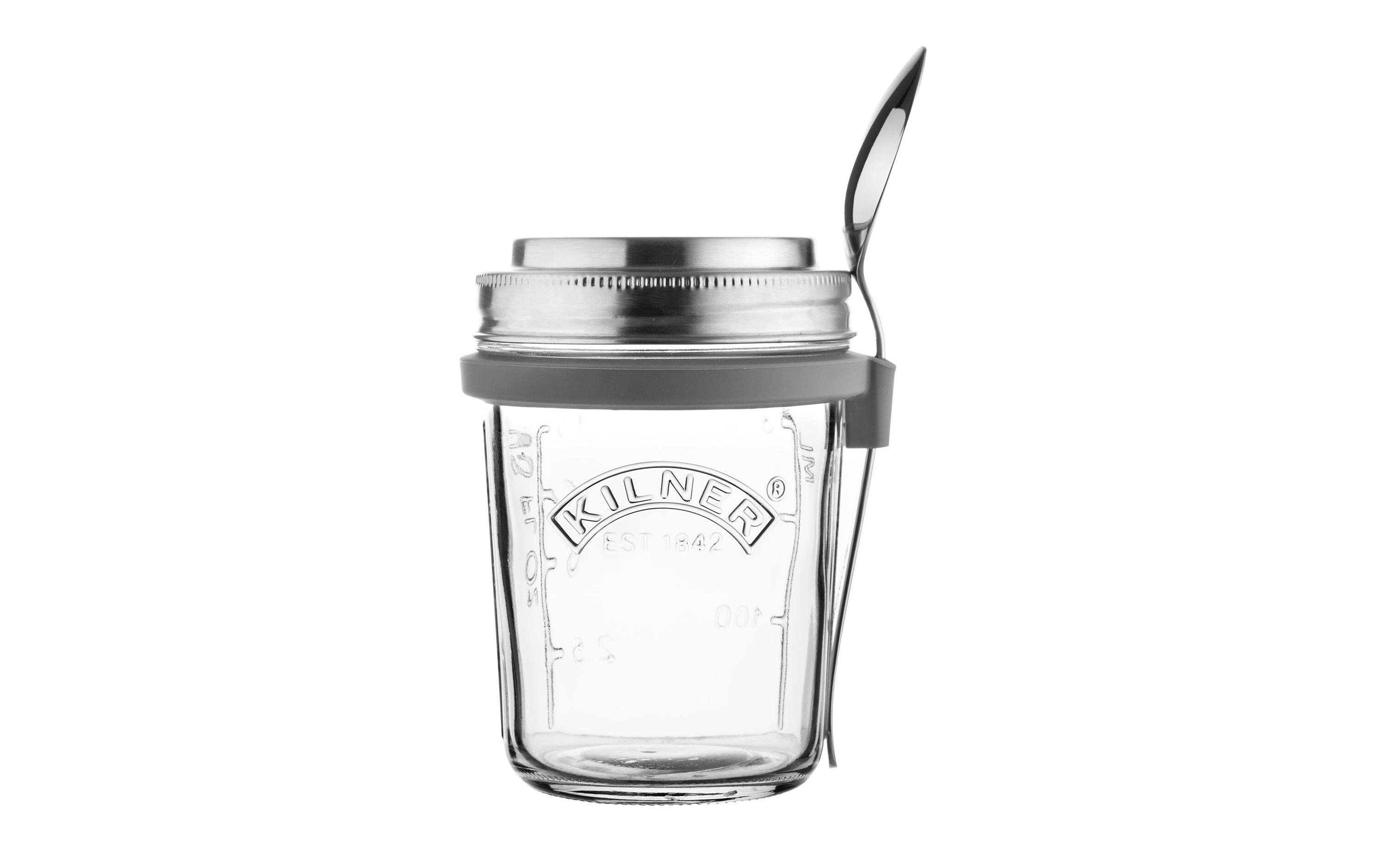 Lunchbox mit Löffel TransparentFrühstücks-Set