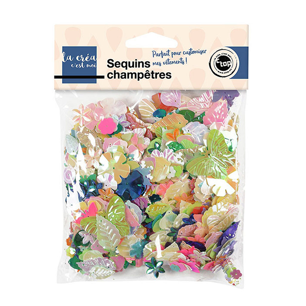 Sachet de sequins champêtre 50g