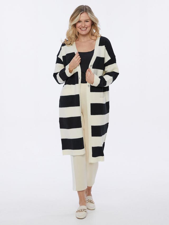 Strickjacke Blocksteifen