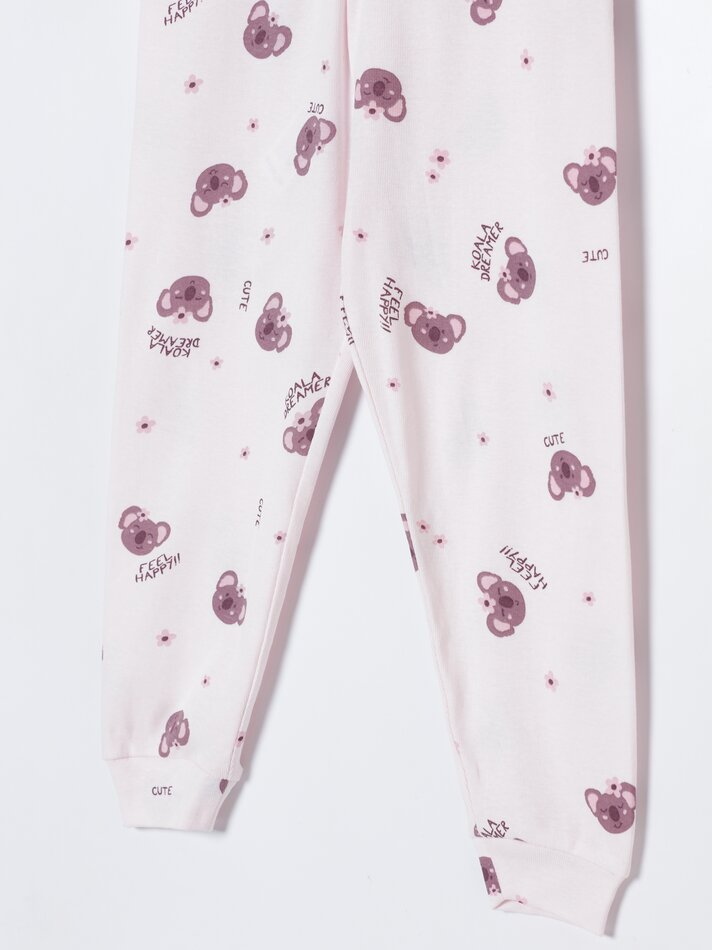 Conjunto com 2 pijamas combinando - Rosa Claro