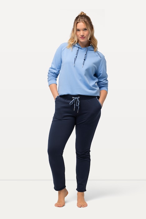 Loungewear-Hose, schmales Bein, Elastikbund, Rollkante
