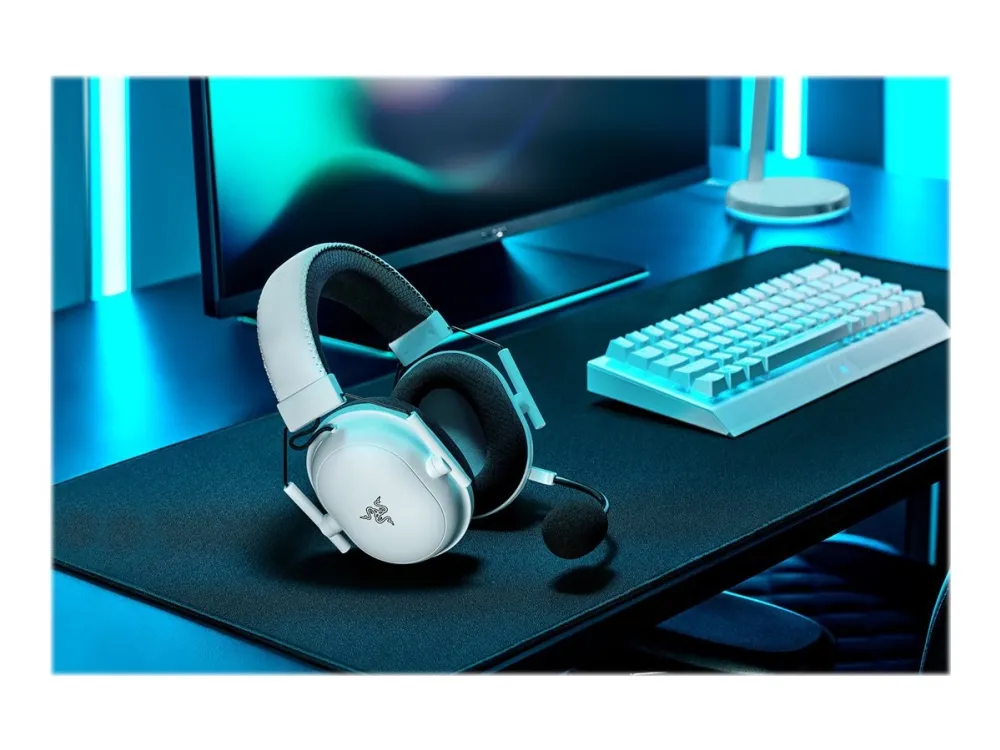 [OUTLET] - Razer BlackShark V2 PRO - 2023 Edition - headset - fuld størrelse - Bluetooth/2,4 GHz radiofrekvens - trådløs - støjisolerende - hvid