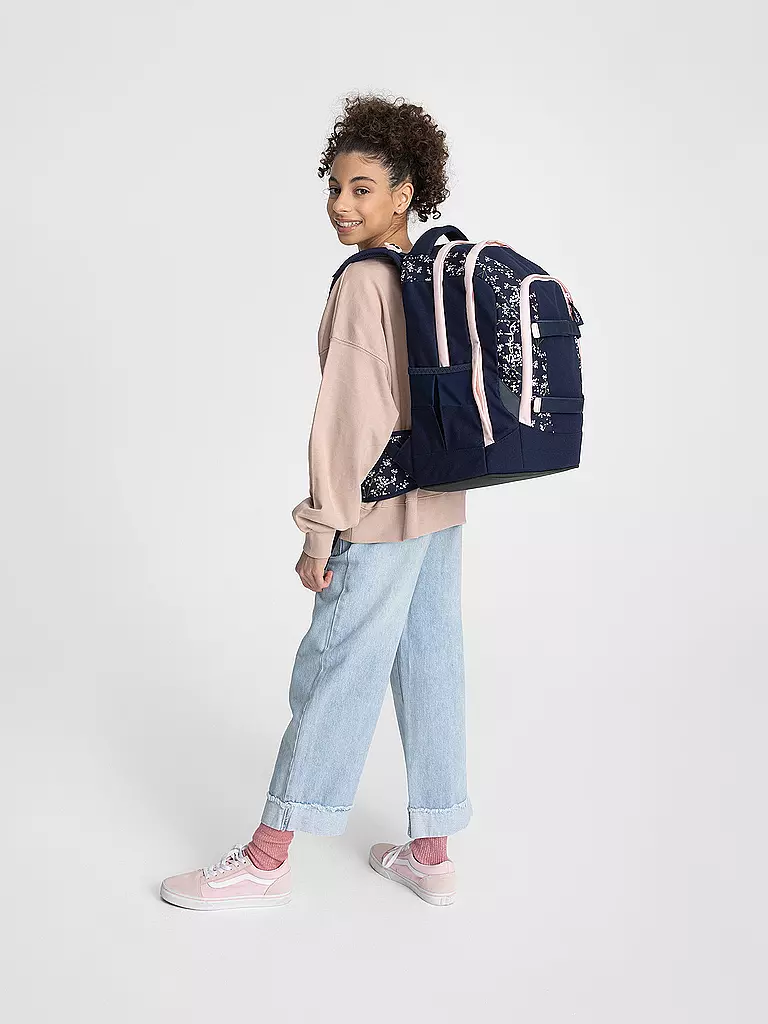 SATCH Schulrucksack Pack - Bloomy Breeze dunkelblau