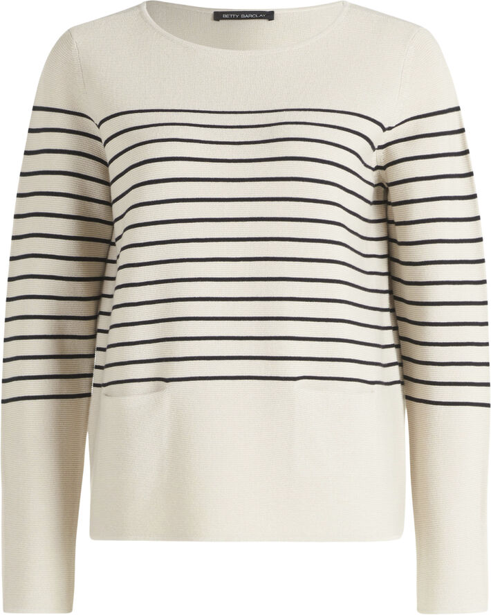 Betty Barclay Strickpullover Ku Patch beige/black