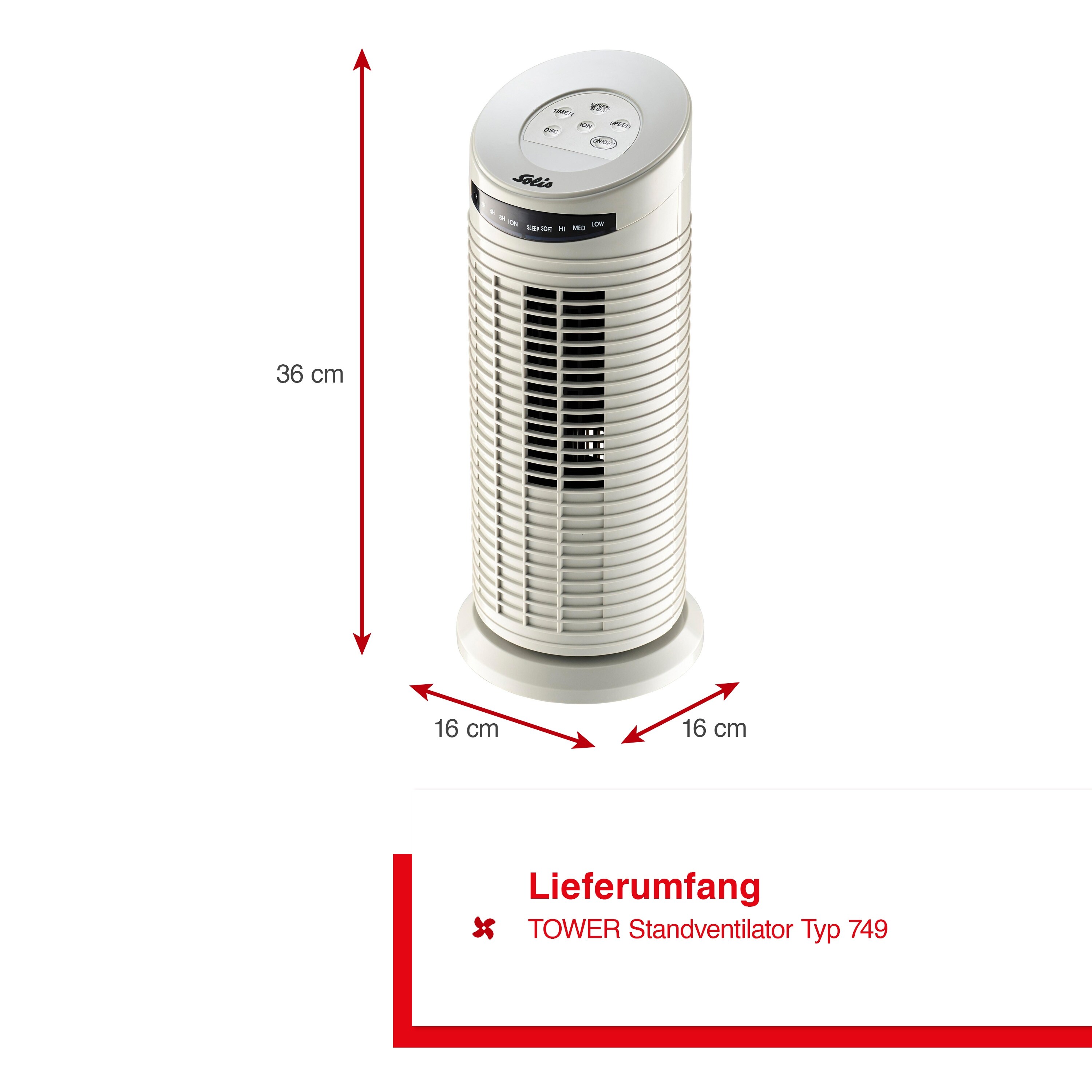 Solis Turmventilator 97096 weiß