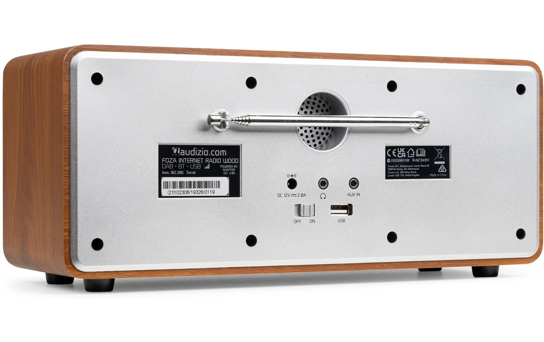 DAB+ Radio Foza Braun/Silber<br>All-in-One-WLAN-Internetradio mit DAB+ und UKW