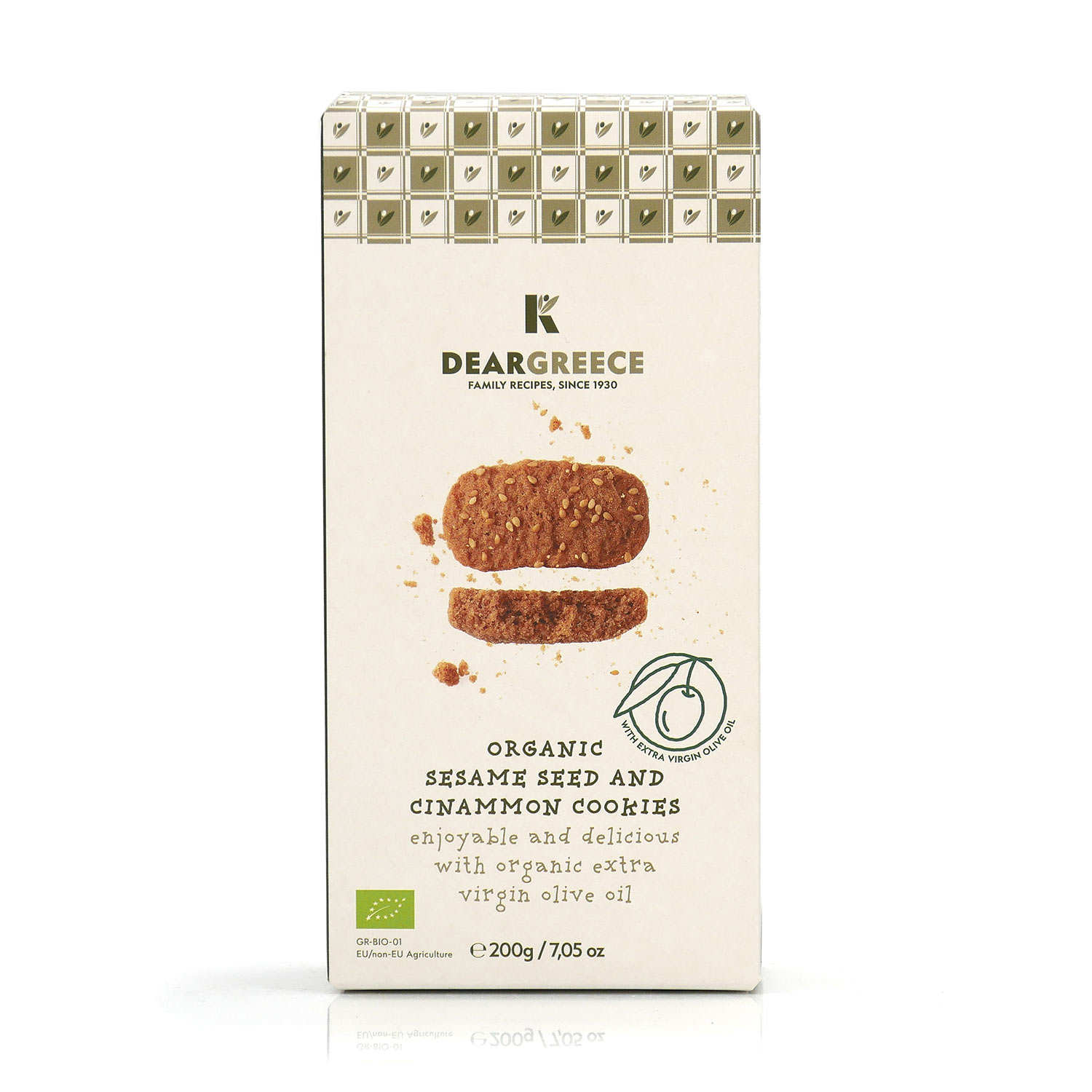 Biscuits bio grecques sésame, cannelle et huile d'olive