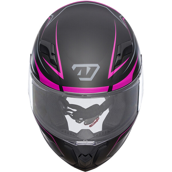 All One - Casque Horus Bold Noir Mat / Rose