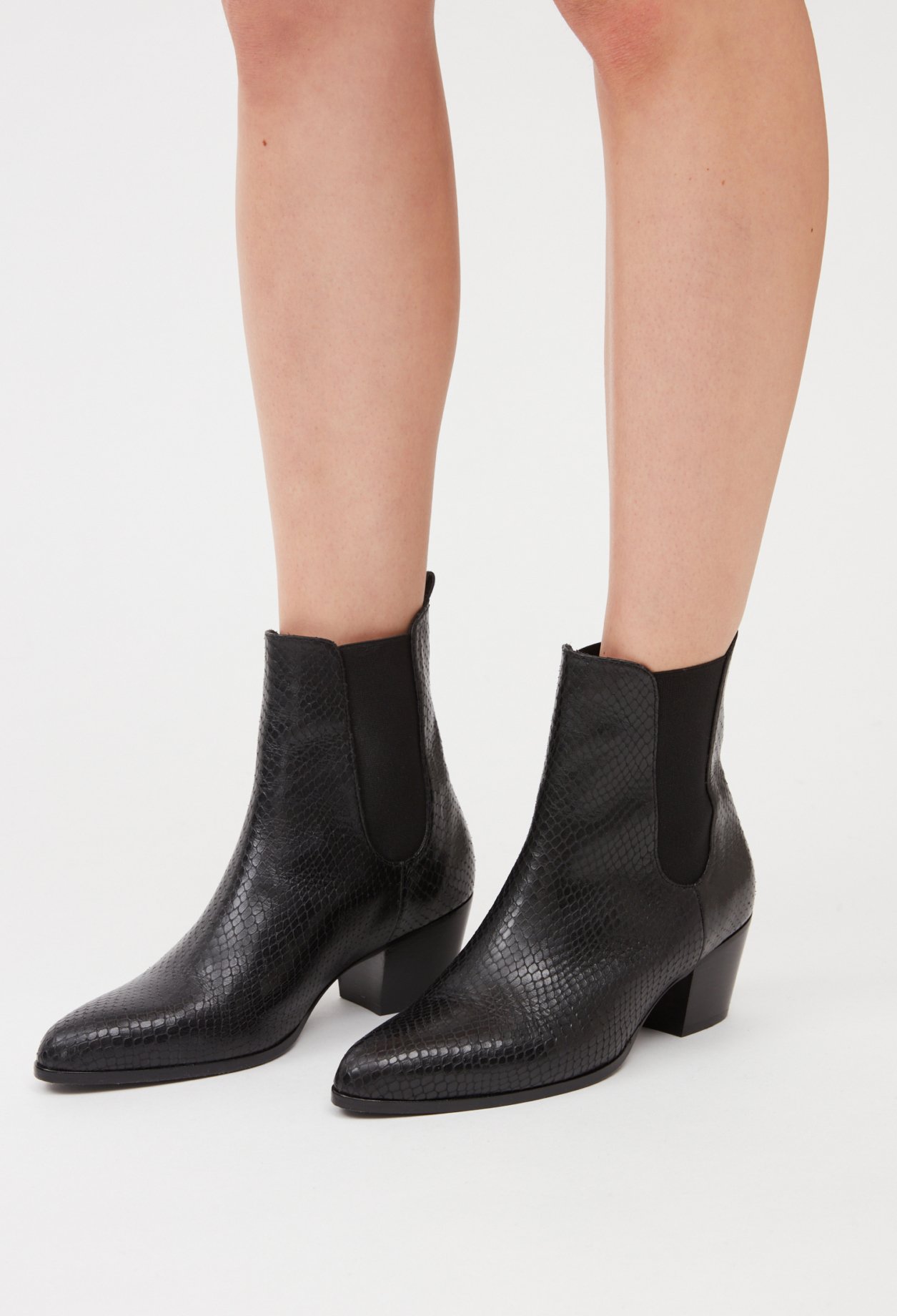 Bottines noires cuir