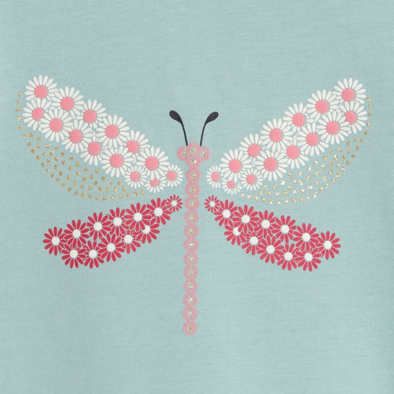 T-shirt libellule en relief bleu bébé fille Bleu