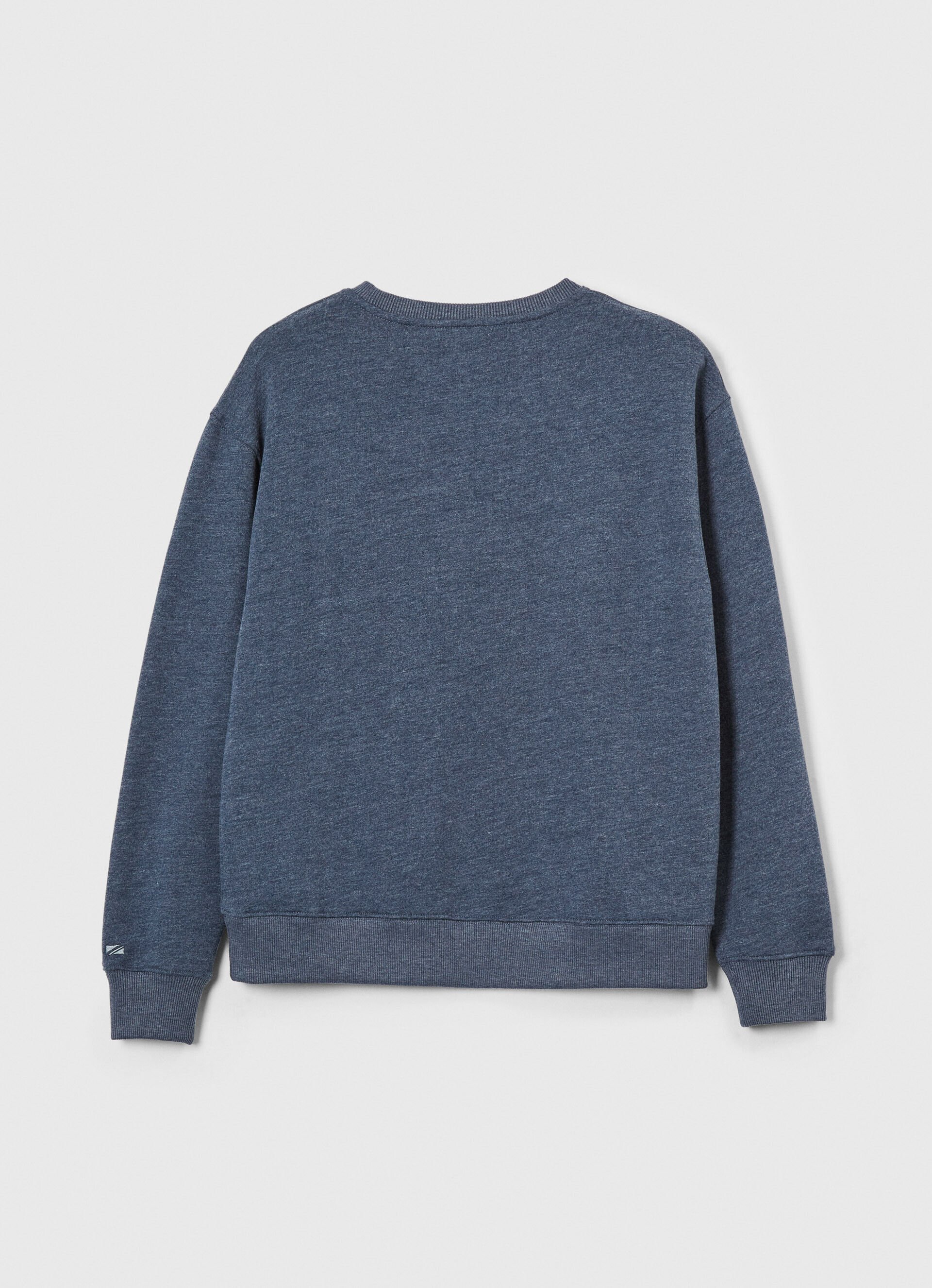MOLETOM COM LOGOTIPO BORDADO - azul Dulwich