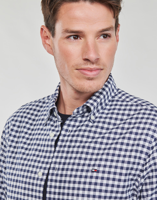 Tommy Hilfiger - CLASSIC OXFORD GINGHAM RF SHIRT - Marine / Blanc