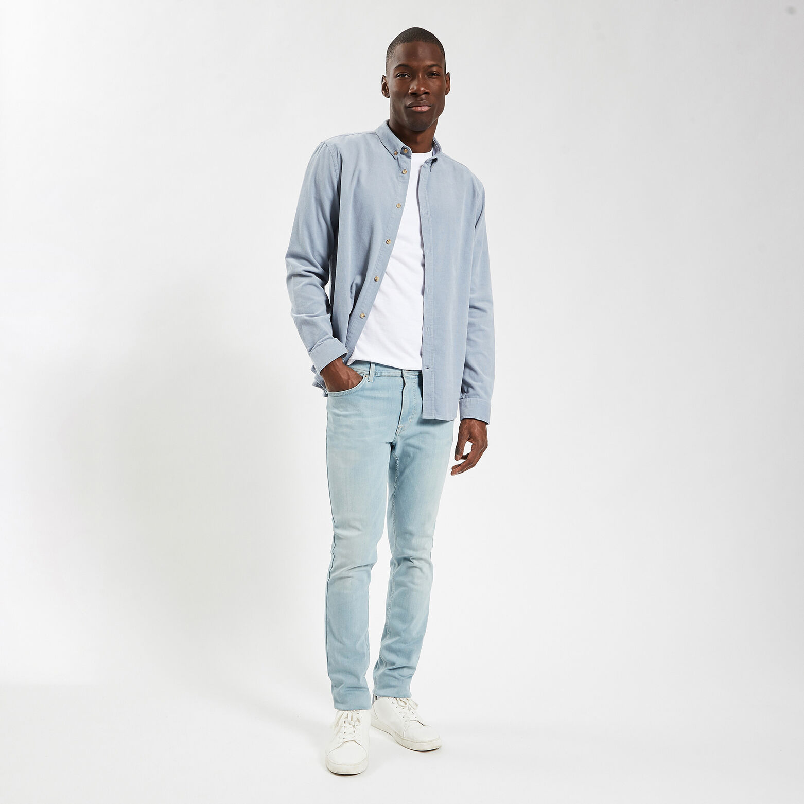 Jean slim urbanflex 3 longueurs Bleu