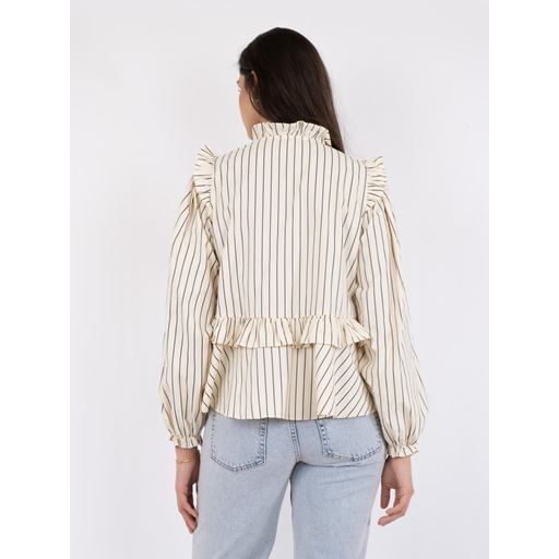 Neo Noir Hawaii Stripe Bluse, Creme, 34