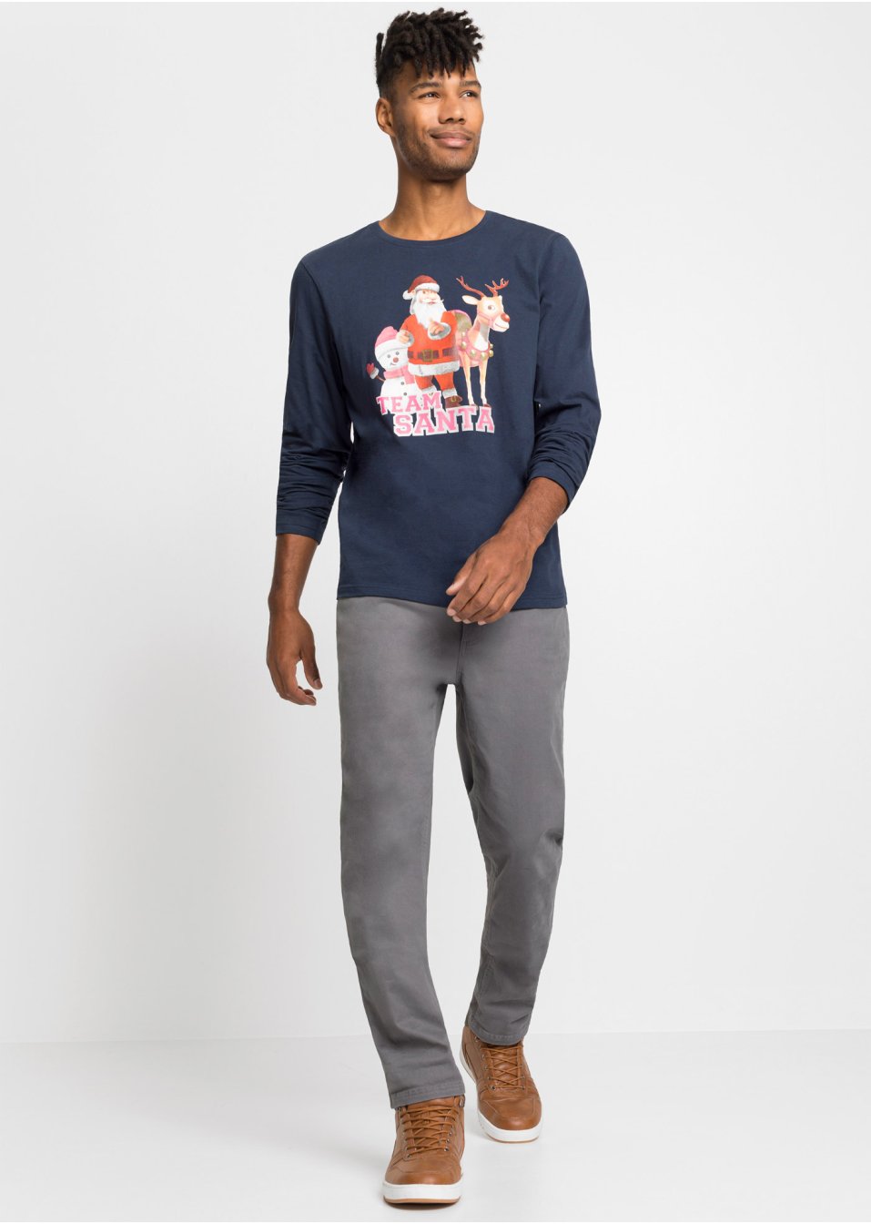T-shirt manches longues avec motif de Noël