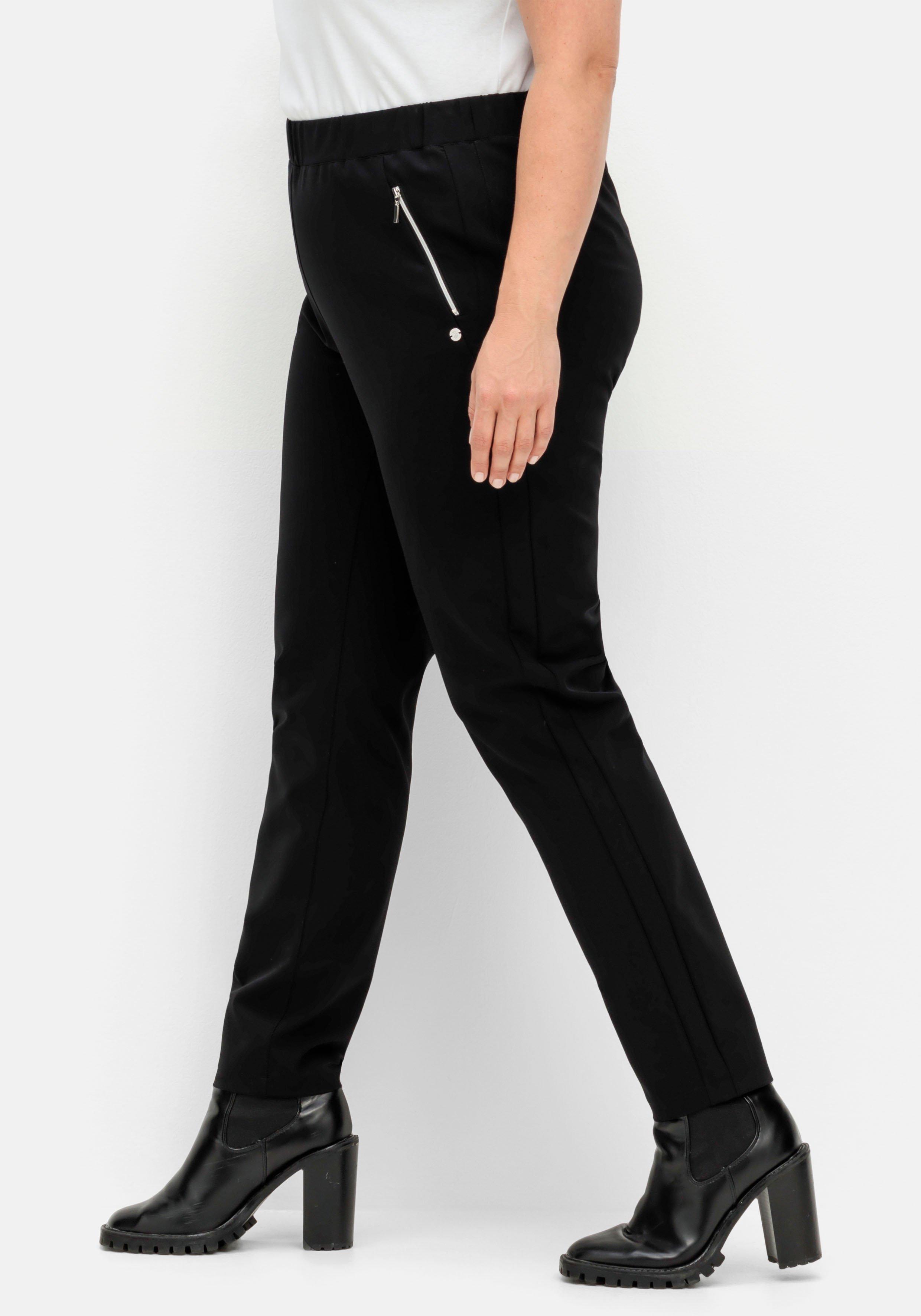Schmale Hose mit Stretchbund, aus Scuba-Qualität