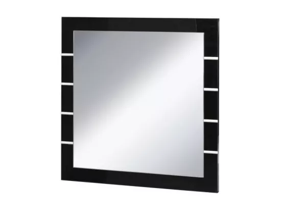 Ensemble buffet LINA avec 3 miroirs coloris noir et blanc