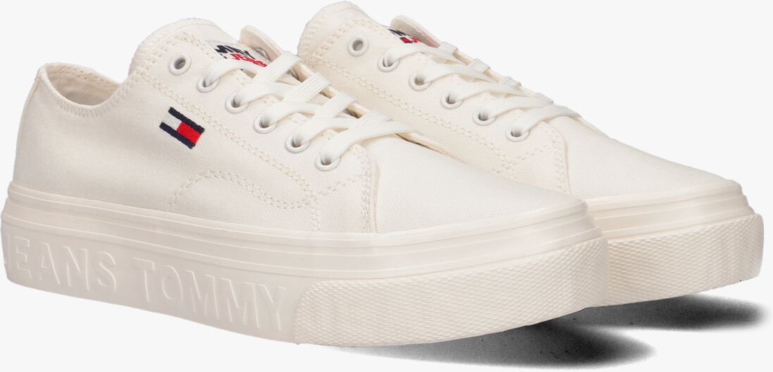 TOMMY JEANS witte tommy jeans lage sneakers tommy jeans flatform sneaker