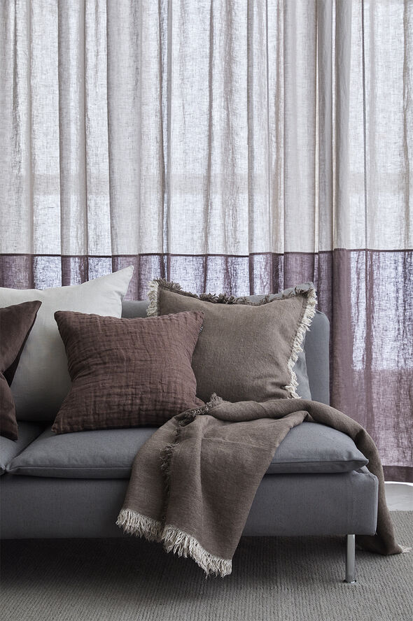 Himla Sunshine CUSHIONCOVER PAD zip ash 50x50 Grå
