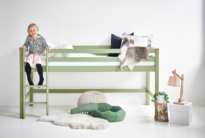 Hoppekids ECO Dream Halvhøy Loftseng 90x200, Pale Green