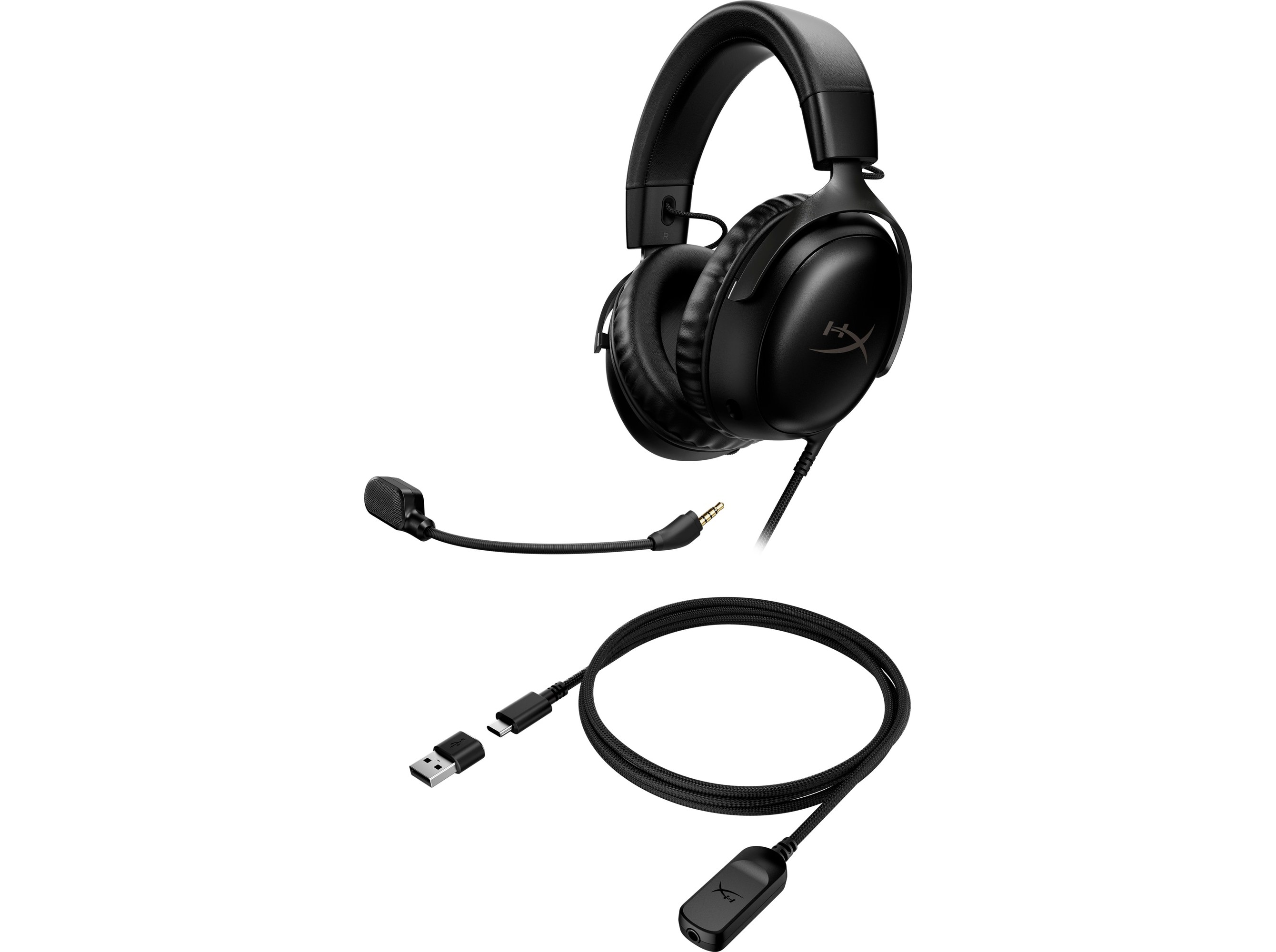 AUSCULTADORES GAMING HYPERX NUVEM III PRETO