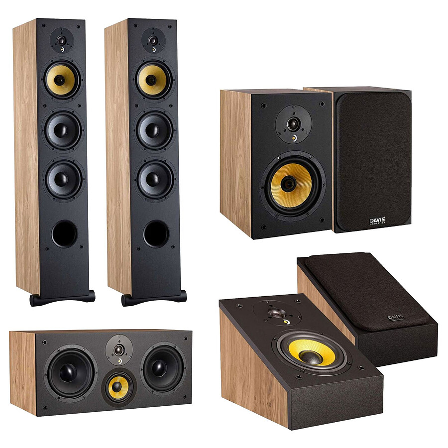 Davis Acoustics Pack Ariane 7 GM Atmos Chêne clair