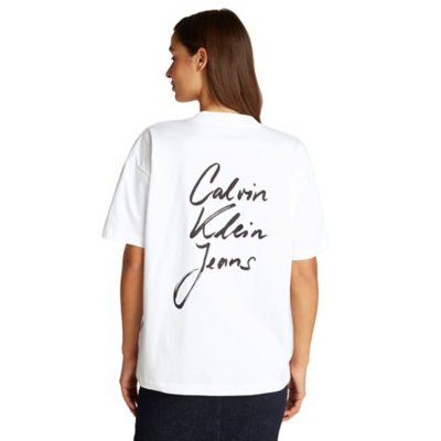 Tee-shirt à manches courtes femme Script Institutional CALVIN KLEIN