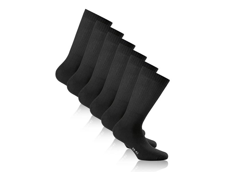 Rohner Socks Sportsocken Schwarz 3er-Pack Laufsocken in Grösse 35 - 38