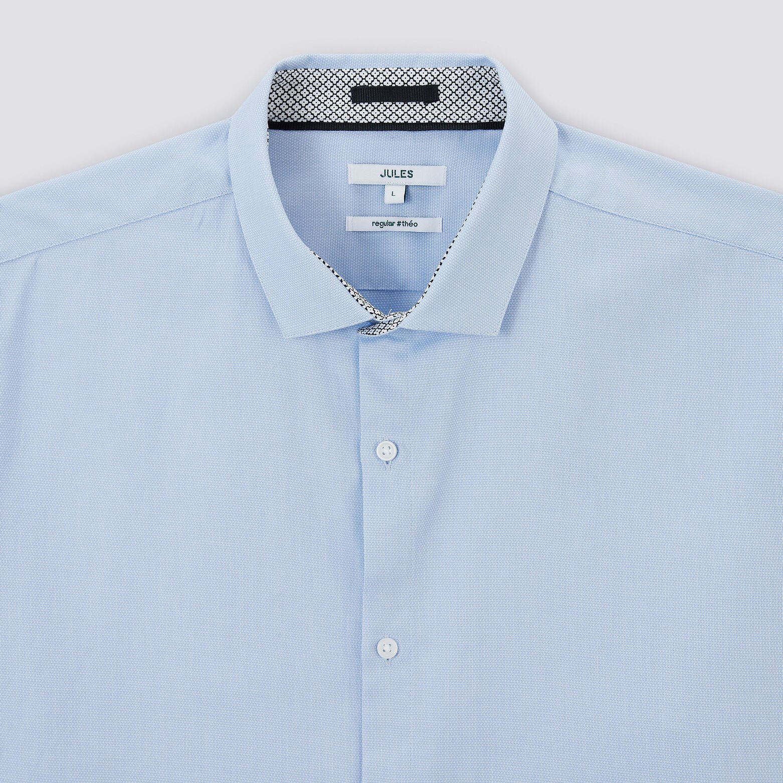 Chemise regular unie coton biologique Bleu clair