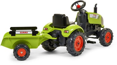 Falk Pedaltraktor med Tilhenger, Grønn