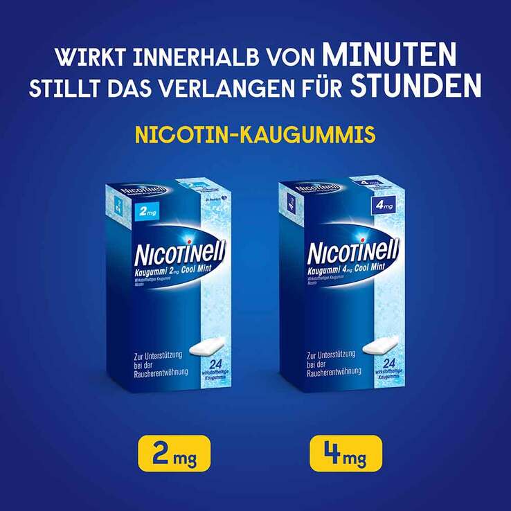 NICOTINELL Kaugummi 2 mg Cool Mint (Minz-Geschmack), 24 St