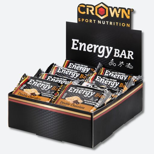 Barra Energética Crown Sport Nutrition Sabor Chocolate Duplo, 12 x 60 g