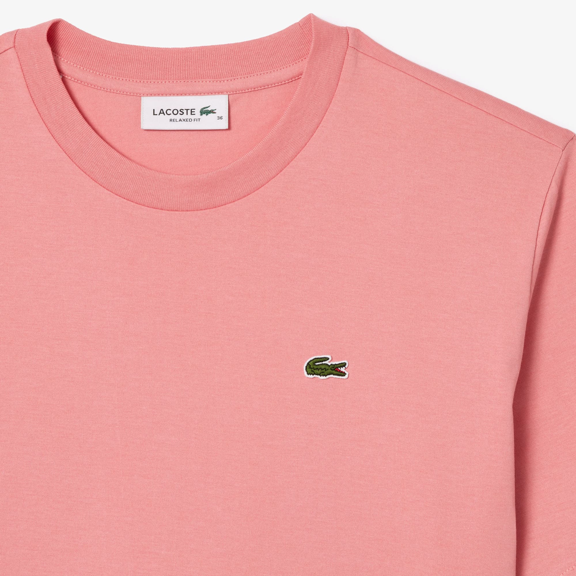 T-shirt relaxed fit en jersey de coton pima léger T-Shirts - Rose - Lacoste - Femme