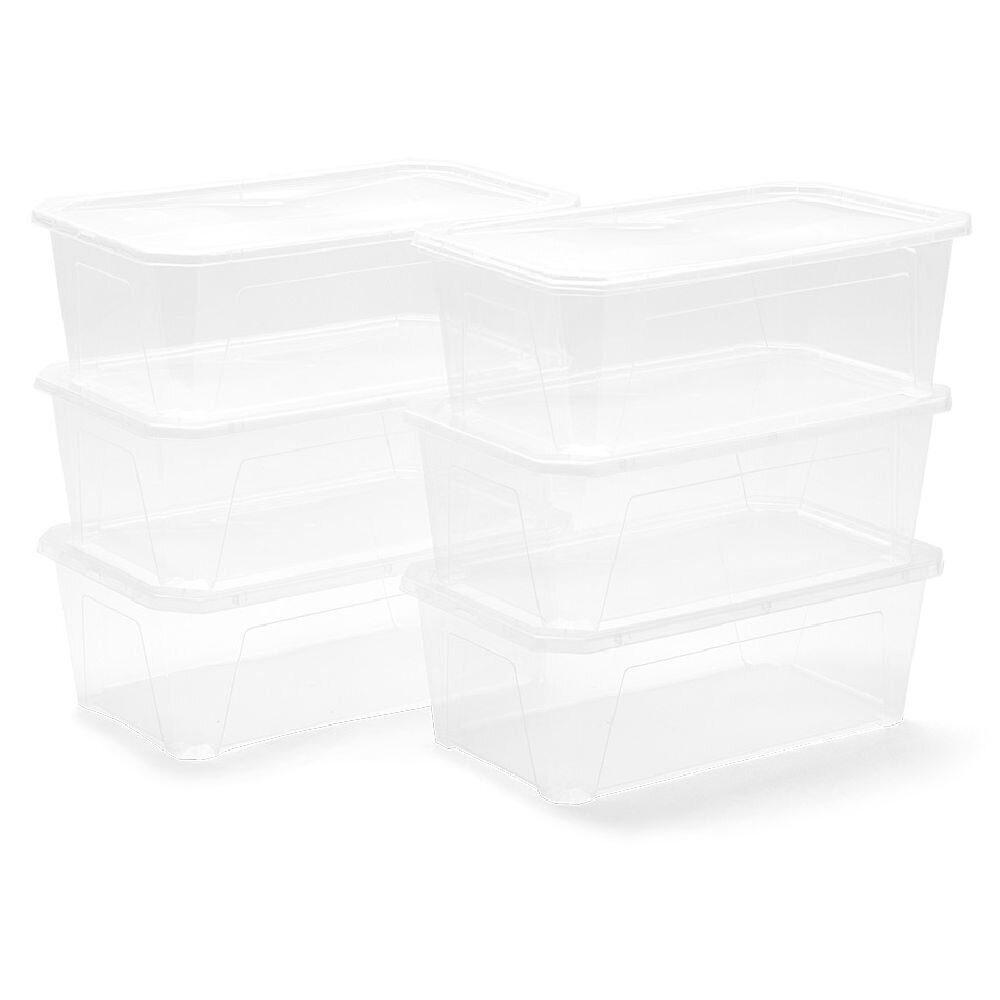 Boîte 6L plastique transparent x6