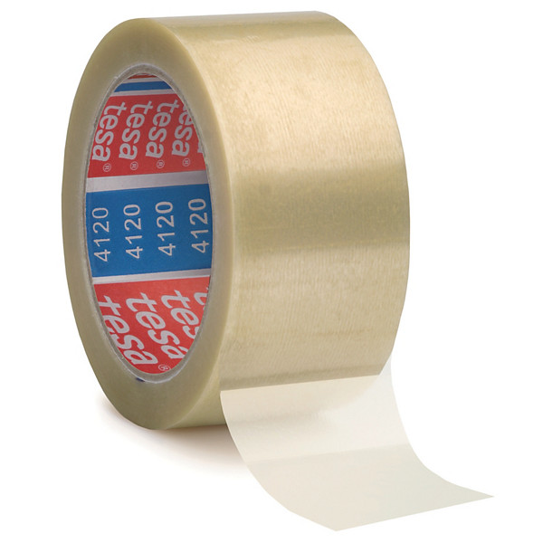 Ruban adhésif d'emballage PVC Tesa 4120, 50 mm x 100 m, Transparent