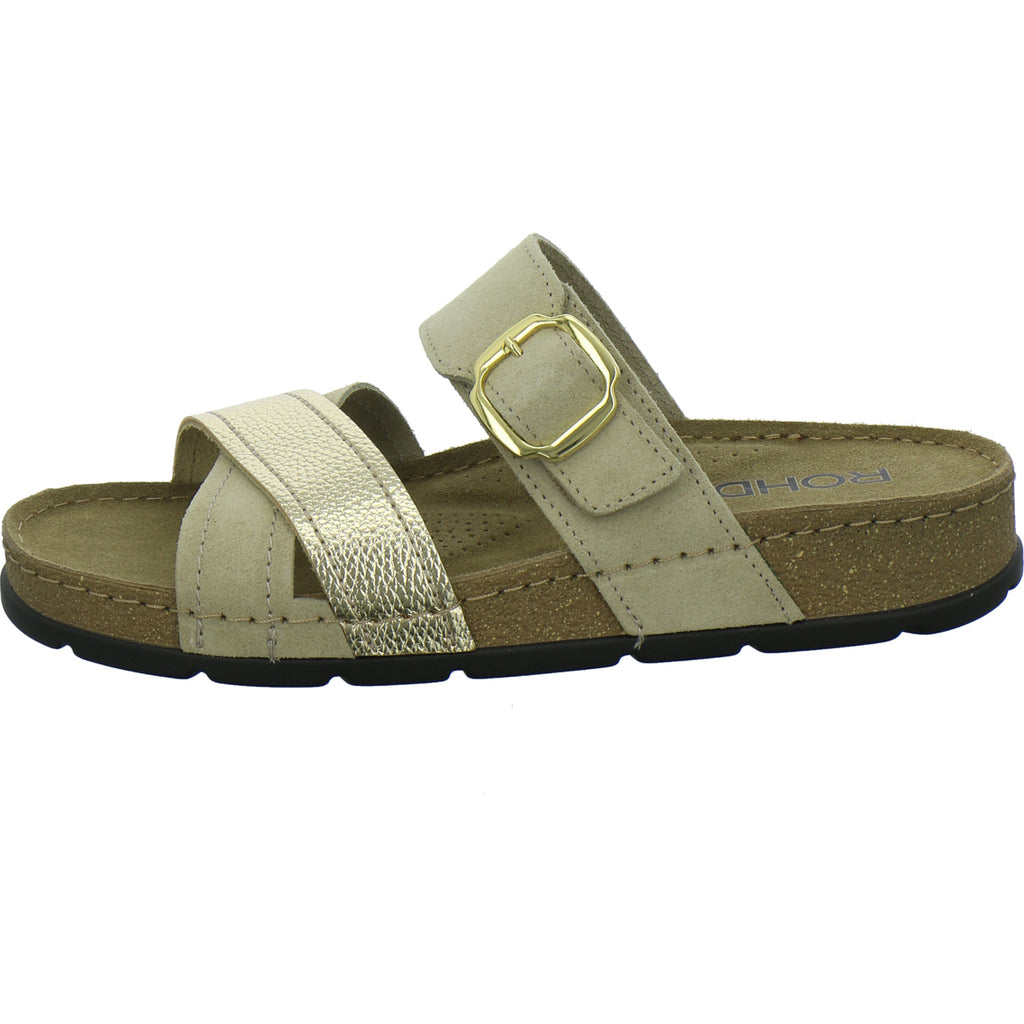 Rohde Pantoletten Damen Beige-kombi