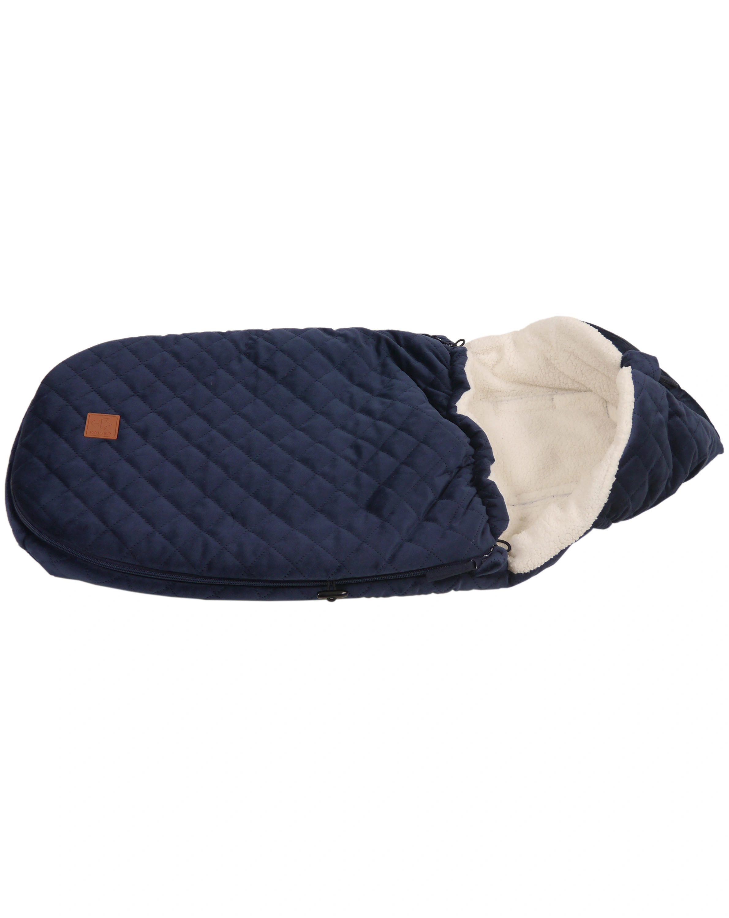 Babyschalen-Fußsack VELVET HOODY in navy