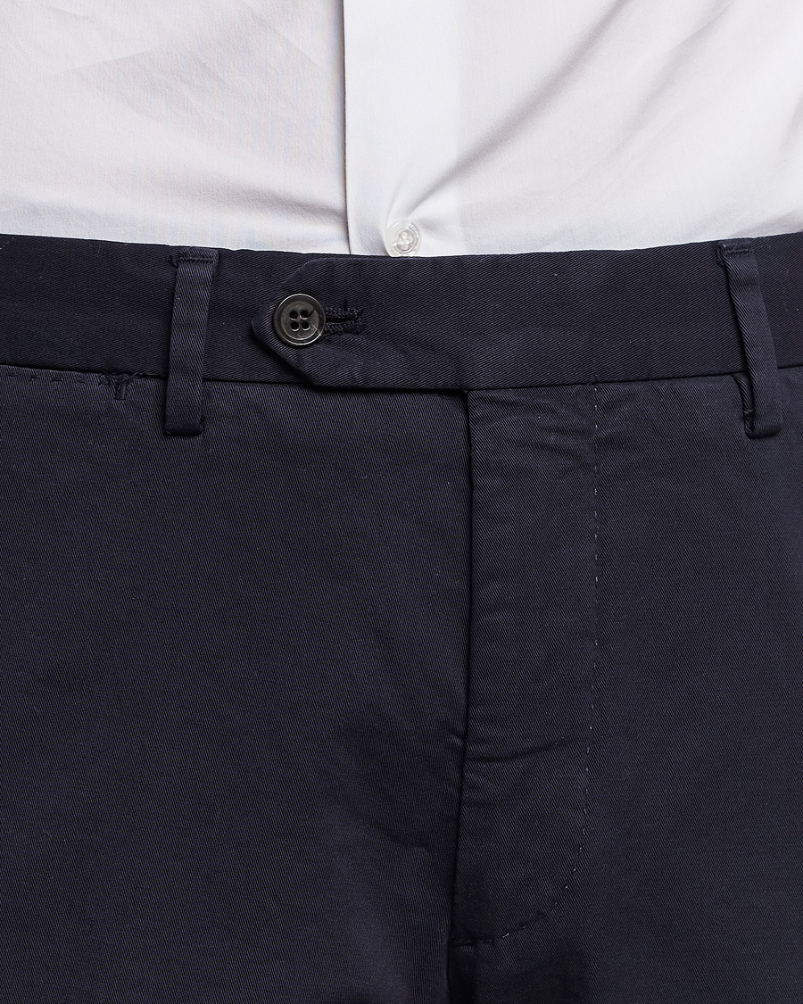 Oscar Jacobson Danwick Cotton Trousers Navy