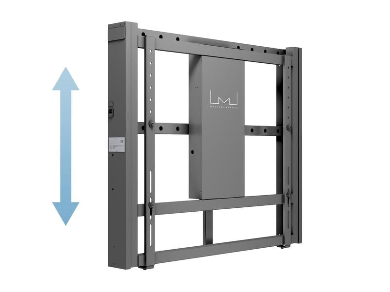 Multibrackets Wandhalterung M Motorisiert 80 kg HD Schwarz Wandmontage mit motorischer Höhenverstellung