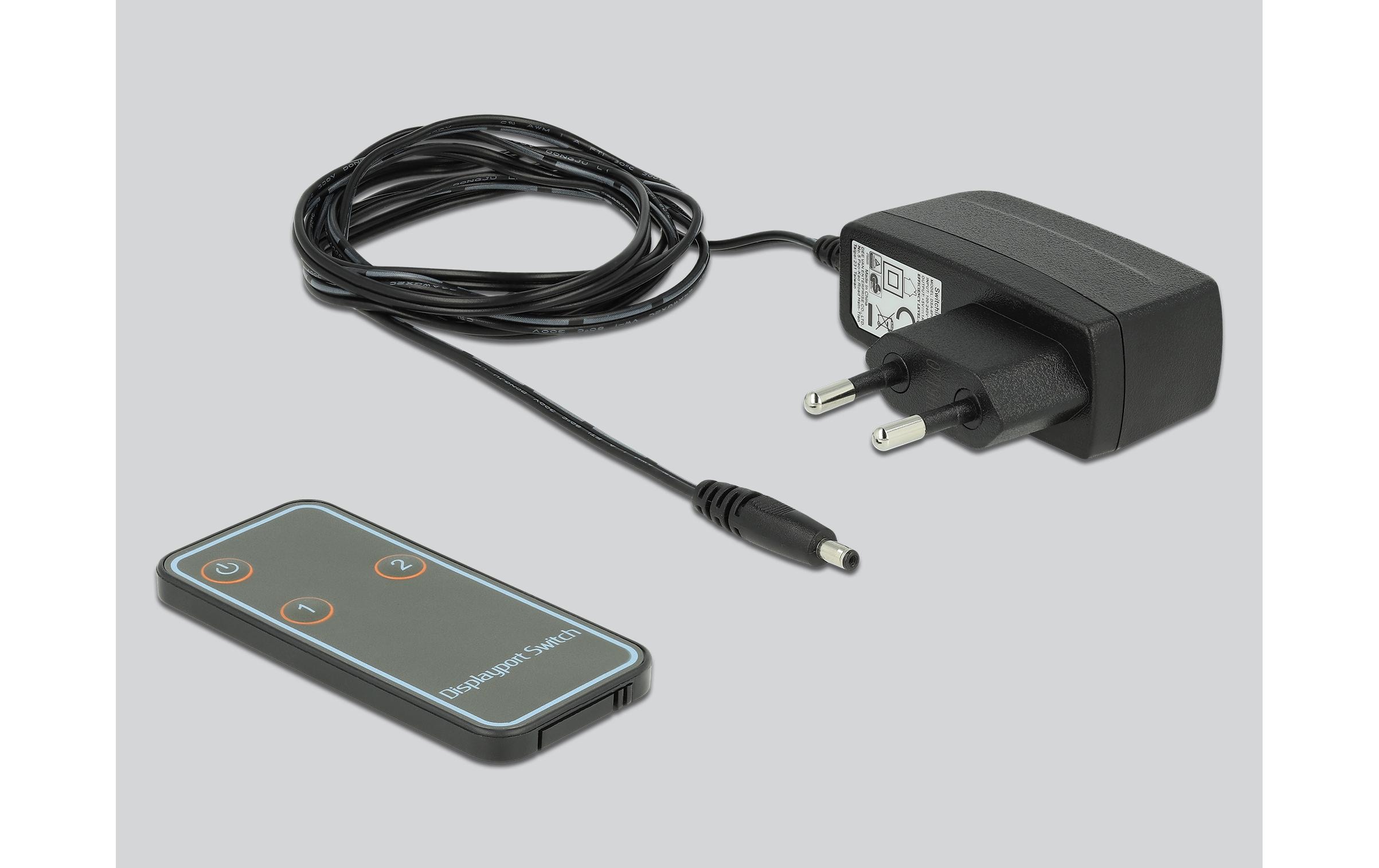 Switchbox 2x2 Displayport, 8K<br>Delock DisplayPort 1.4 Switch 2 x 2 DisplayPort in zu 1 x 2 DisplayPort out 8K