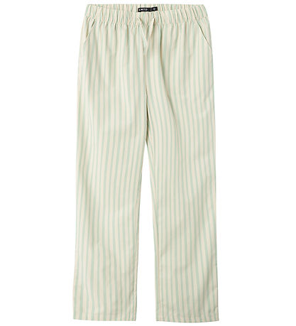 LMTD Bukser - NlfTipsy - Turtledove/Cr?me De Menthe Stripes