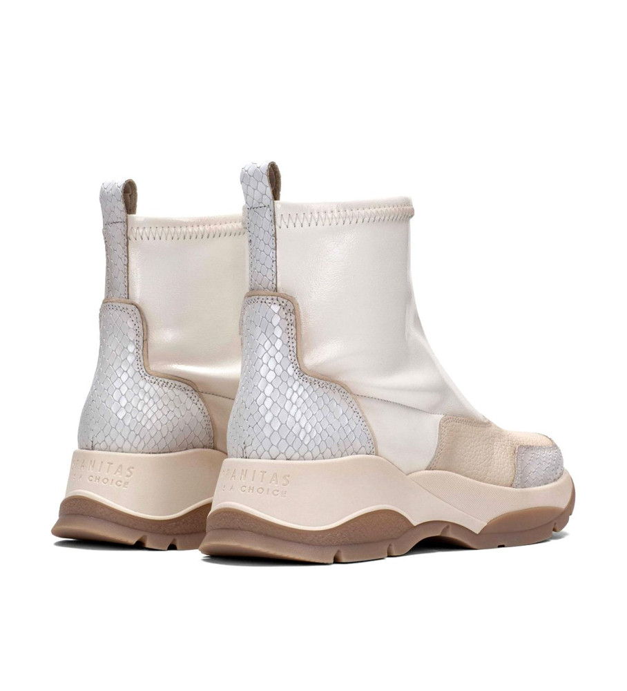 Botas de tornozelo Hispanitas Andres em couro branco