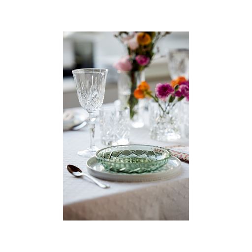 Lyngby Glas Sorrento 4-pak Asiet, Grøn, Ø16 cm