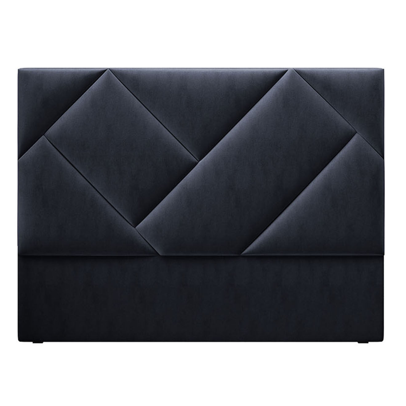 Intérieurs 86 Tête de Lit En Velours Haussmann bleu foncé - 140 cm