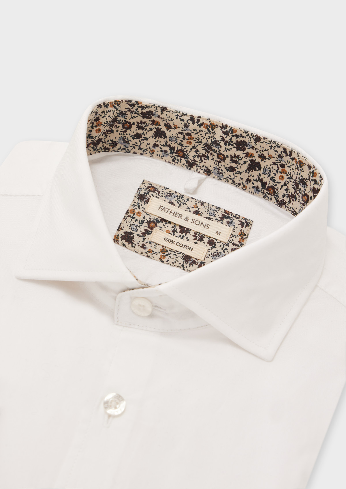 Chemise sport Regular en coton oxford uni blanc