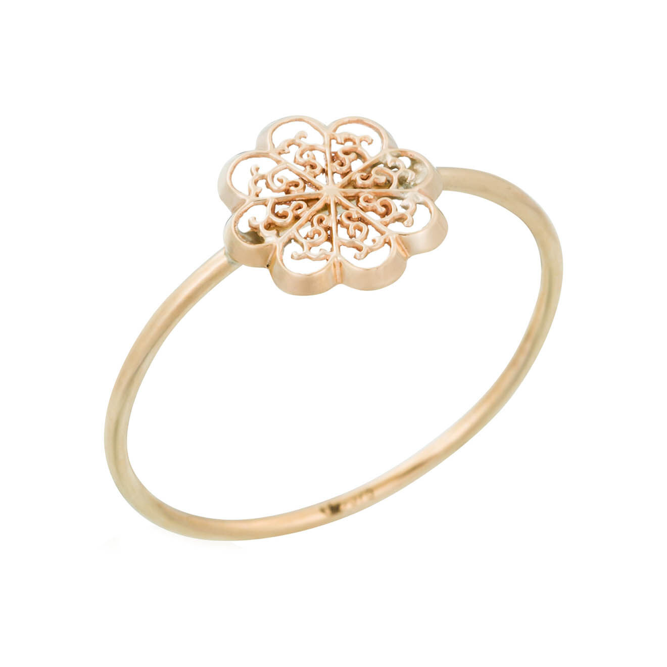 L'Exception Bague Flora Arabesque or jaune OFF DOUBLON