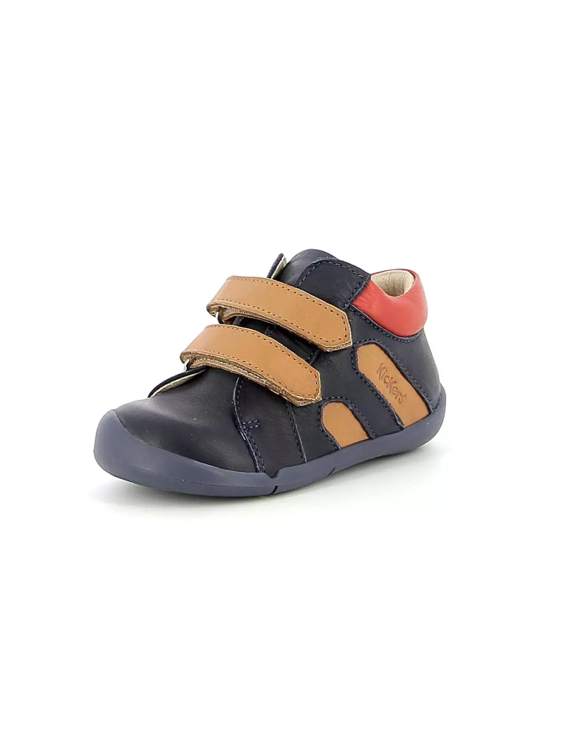 KICKERS WAMBAK - Bottes Marinecamelrouge